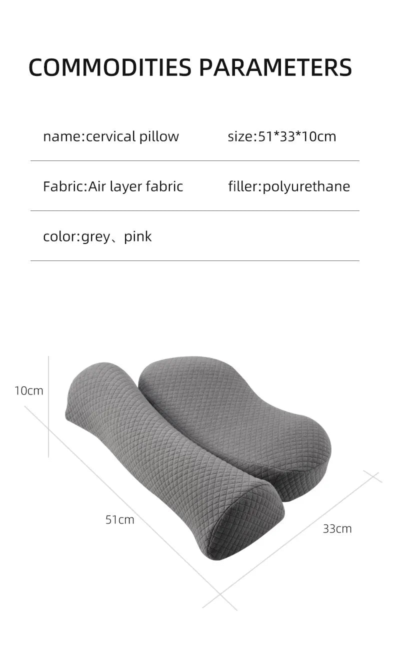 Cervical Pillow, Memory Foam Contour Pillow, Bed Pillows for Side Sleeper Ergonomic Orthopedic Sleeping Pillow