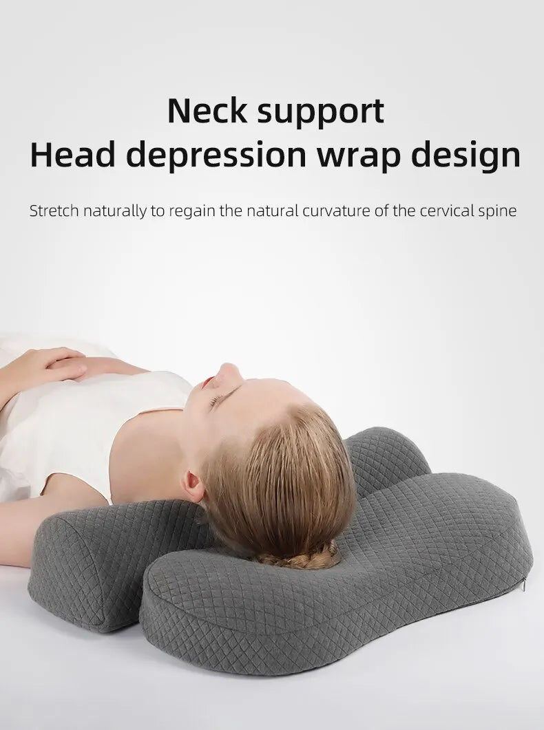 Cervical Pillow, Memory Foam Contour Pillow, Bed Pillows for Side Sleeper Ergonomic Orthopedic Sleeping Pillow